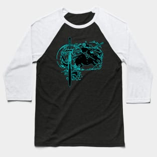 swords roronoa zoro anime samurai one piece gift Baseball T-Shirt